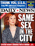 Cynthia Nixon on cover of Daily News