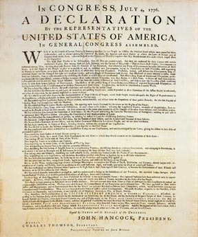 Dunlap broadside, July 5, 1776